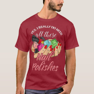 Camiseta Polaca desnuda para artista de uñas