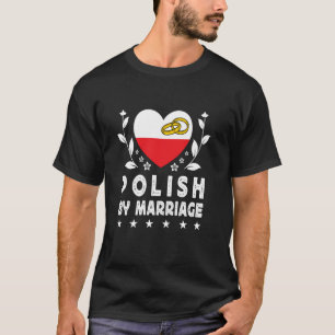 Camiseta Polaca por Casamiento Esposa Polaca Marido Bandera