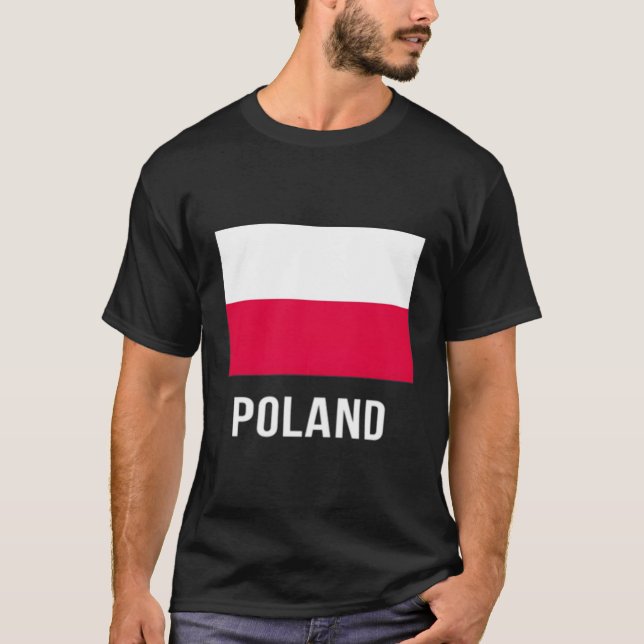 Camiseta Polaco de la bandera de Polonia (Anverso)