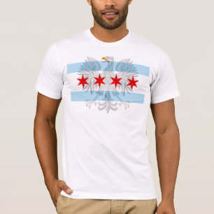 Camiseta Polaco Eagle de la bandera de Chicago