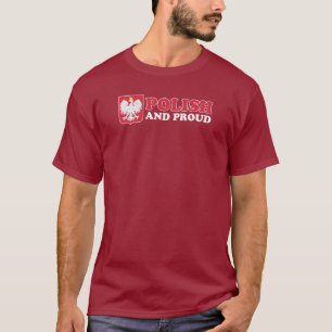 Camiseta Polaco Y Orgulloso Con Águila Blanca OSCURO