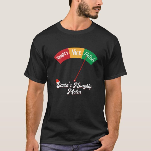 Camiseta Polan, curioso Navidad polaco de Santa Claus, trav (Anverso)