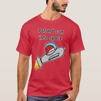 Camiseta Poland Can Into Space Happy Polandball Meme vintag