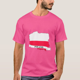 Camiseta Poland flag map