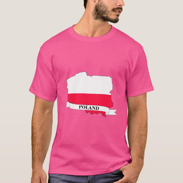 Camiseta Poland flag map (Anverso)