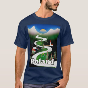 Camiseta Poland vintage style travel print