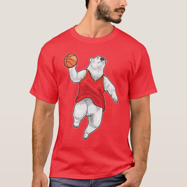 Camiseta Polar bear Basketball player Basketball Sports (Anverso)