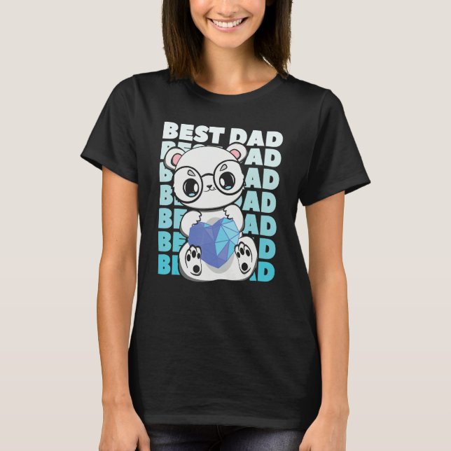 Camiseta Polar Bear Dad Parent Best Papa Bear Fathers Day A (Anverso)