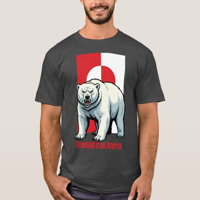 Camiseta Polar bear Greenland is not American (Anverso)