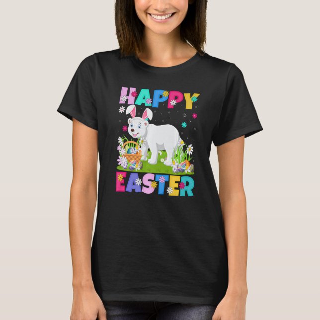 Camiseta Polar Bear  Happy Easter Bunny Polar Bear Easter S (Anverso)