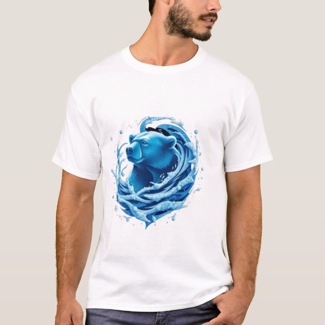 Camiseta Polar Bear in a snowstorm classic t-shirt (Anverso)