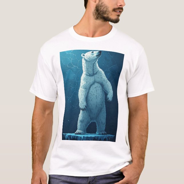 Camiseta Polar Bear Made Of Ice Shards Standing Tall Arctic (Anverso)