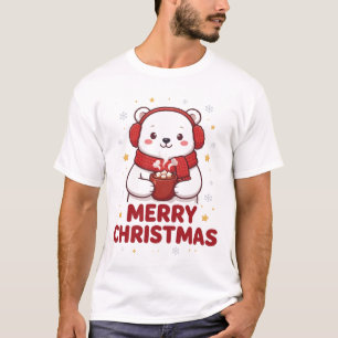 Camiseta Polar Bear Merry Christmas Cozy Winter