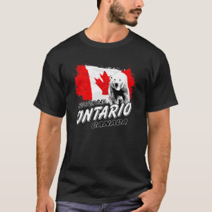 Camiseta Polar Bear Ontario Canada Flag Maple Leaf