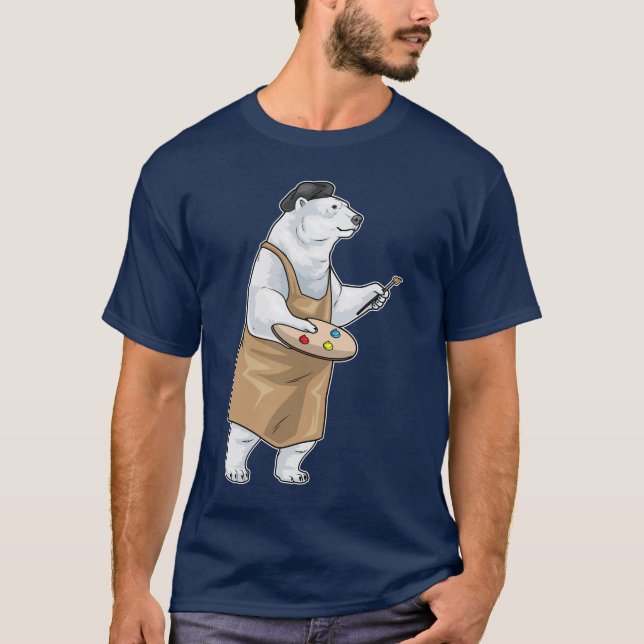 Camiseta Polar bear Painter Paintbrush Painting (Anverso)