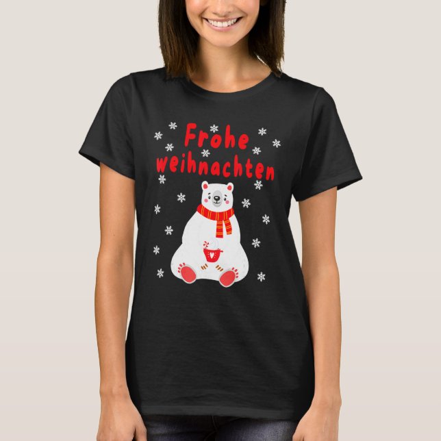Camiseta Polar Bear Pajama Cute Christmas Frohe Weihnachten (Anverso)