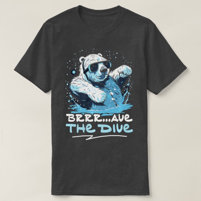 Camiseta Polar Bear Plunge Agua Helada Plunge Polar Premium (Diseño del anverso)