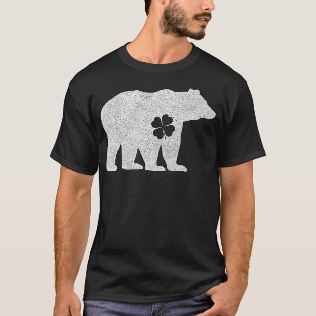 Camiseta Polar Bear Shamrock Green St. Patrick's Irish Men  (Anverso)