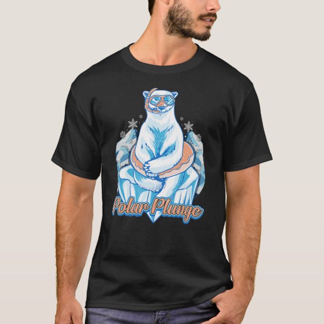 Camiseta Polar Plunge Ice Jump Funny Bear Polar Winter Swim (Anverso)