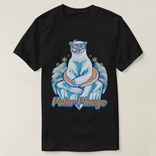 Camiseta Polar Plunge Ice Jump Funny Polar Bear Winter (Diseño del anverso)