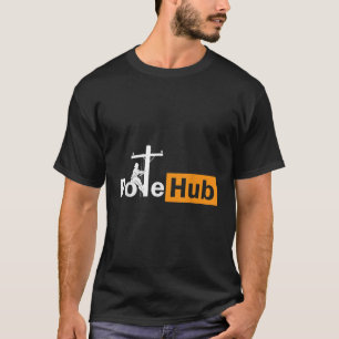 Camiseta Pole Hub Lineman Line Worker Utility Pole Funny Li