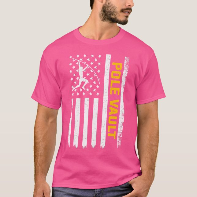 Camiseta Pole Vault American Flag Pole Vault (Anverso)