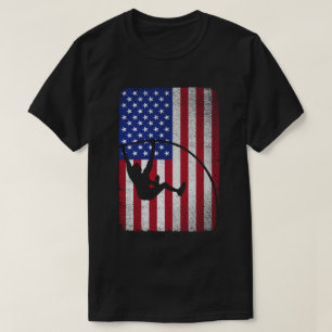 Camiseta Pole Vault Bandera Americana 4 de julio Jump Sport