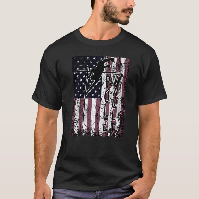 Camiseta Pole Vault Clearing the Bar Independence Day (Anverso)