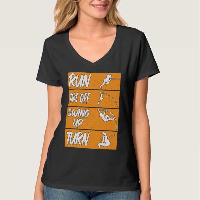 Camiseta Pole Vault Track Run Swing Up Turn Pole Vault (Anverso)