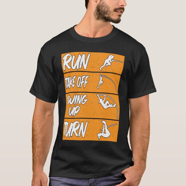 Camiseta Pole Vault Track Run Swing Up Turn Pole Vault (Anverso)