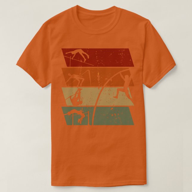 Camiseta Pole Vaulting Retro Vintage (Diseño del anverso)