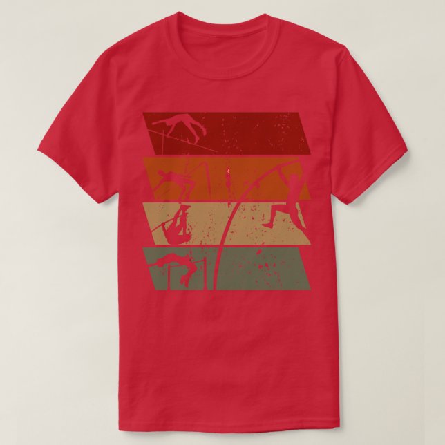 Camiseta Pole Vaulting Retro Vintage (Diseño del anverso)