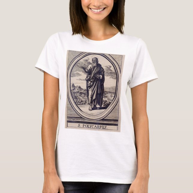 Camiseta Policarpo de Smyrna Martyr y Padre de la Iglesia (Anverso)