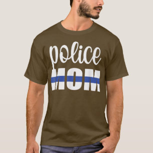 Camiseta Police Mom Blue Line Mother Proud Police Officer M