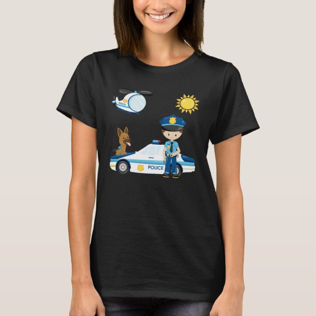 Camiseta Police officer children s dream work  idea police  (Anverso)