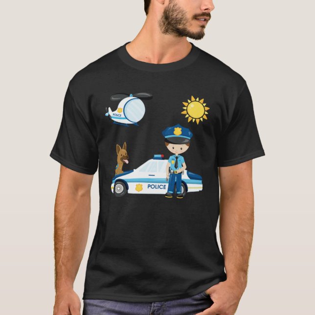 Camiseta Police officer children s dream work  idea police  (Anverso)