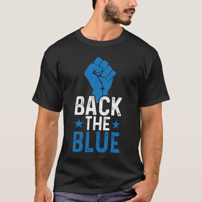 Camiseta Police Officer I Back The Blue Police Supporter (Anverso)