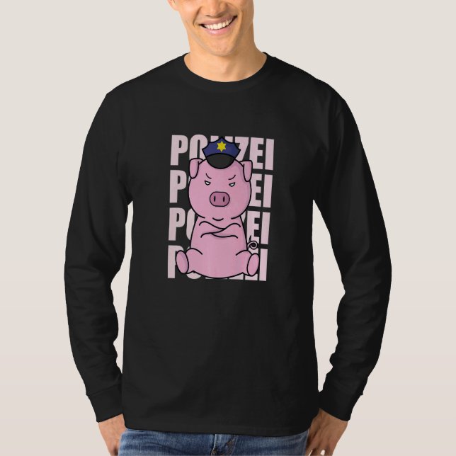 Camiseta Police Pig with Police Cap (Anverso)