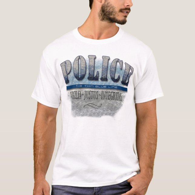 Camiseta POLICE~Thin Blue Line (Anverso)