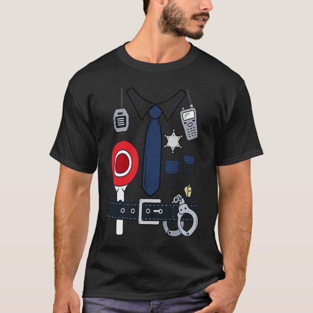 Camiseta Police Uniform Police Officer Uniform Police Fancy (Anverso)
