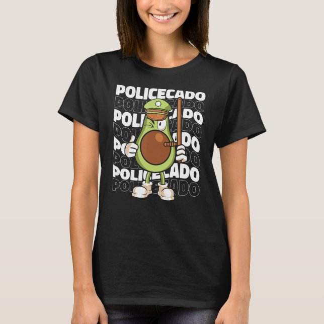 Camiseta Policecado   Support Law Enforcement Police Agent  (Anverso)