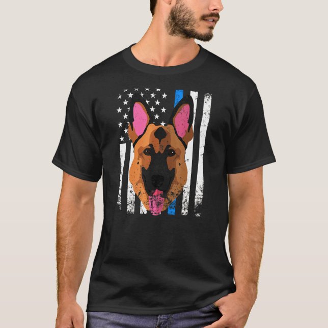 Camiseta Policía animal de pastores alemanes (Anverso)