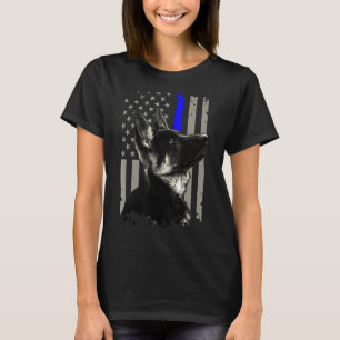 Camiseta Policía de bandera delgada de la línea azul de la 