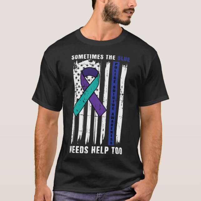 Camiseta Policía de Blue Lives Suicida (Anverso)
