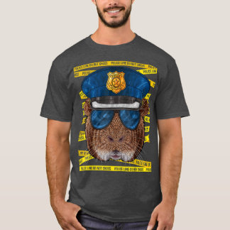 Camiseta Policía de Cerdo de Guinea Policía Fundadora De Po