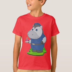 Camiseta Policía de Cumpleaños de Cuchillos de Caballos