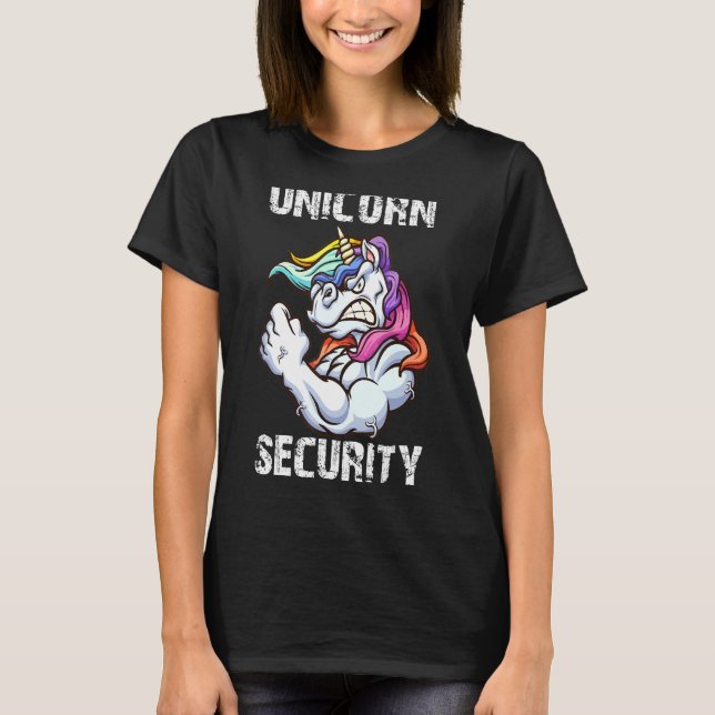 Camiseta Policía de disfraces de seguridad de unicornio hom (Anverso)