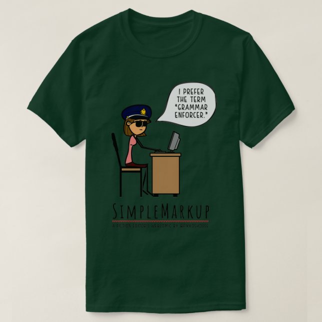 Camiseta Policía de gramática 2 (Diseño del anverso)