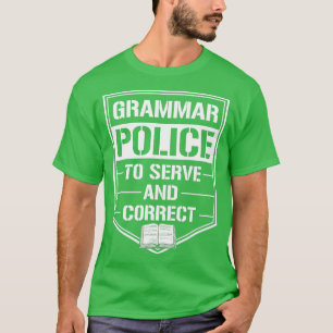 Camiseta Policía De Gramática Para Servir Y Corregir Libro 