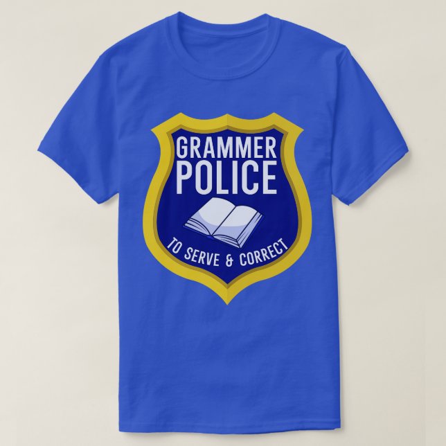 Camiseta Policía de Grammer a servir y corregir (Diseño del anverso)